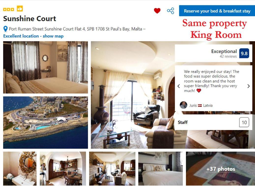 Sunshine Court Budget St. Paul's Bay Exterior foto